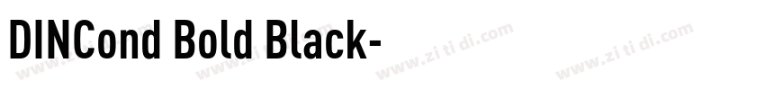 DINCond Bold Black字体转换